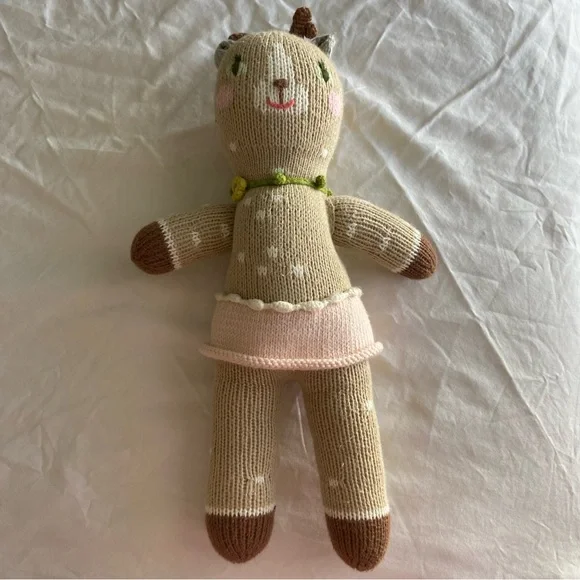 Blabla Hazel the Deer Mini Knitted Stuffed Animal Doll - Picture 2 of 4